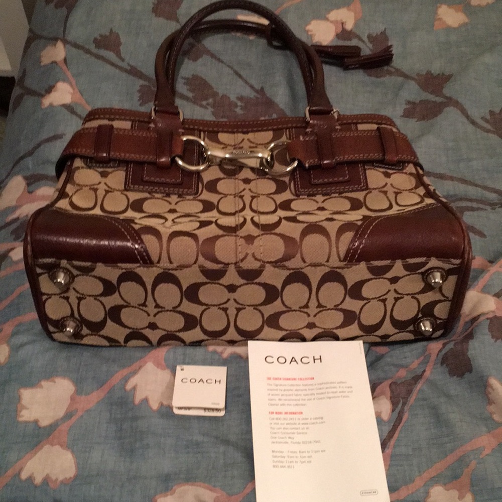 Leather and Canvas Coach bag